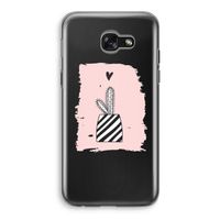Zwart-wit cactus: Samsung Galaxy A5 (2017) Transparant Hoesje