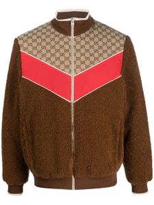 Gucci veste zippée à motif GG monogrammé - Marron