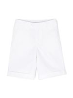 DONDUP KIDS short uni à plaque logo - Blanc