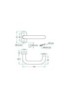 Gatdeel CHASE rvs mat 9mm geveerd ovaal rozet