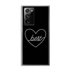 Best heart black: Samsung Galaxy Note 20 Ultra / Note 20 Ultra 5G Transparant Hoesje