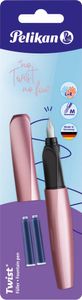 Pelikan Twist vulpen, op blister, roze (Girly Rose)