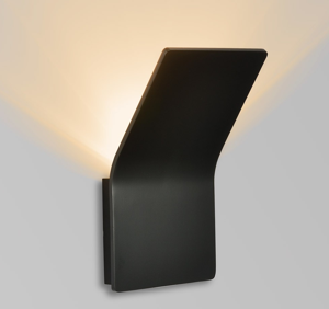 Wandlamp zwart 'Nela' antraciet zwart led 6w warm wit