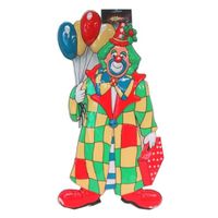Clown carnaval decoratie met ballonnen 60 cm