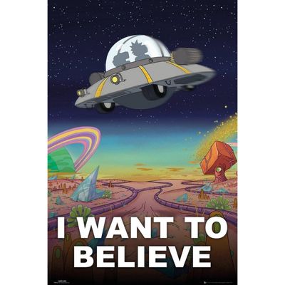 GBeye Rick and Morty I Want to Believe Poster 91,5x61cm GBeye Rick and Morty I Want to Believe Poster 91,5x61cm