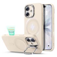 iPhone 17 Cloud Soft Magnetic Case (Camera Control, Stash Stand) - Light Tan