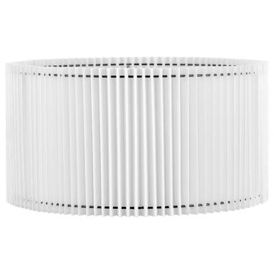 Papieren Gevouwen Lampenkap - Cilindrisch - White - ø50 x 25 cm - E27 fitting - Voor Staande Lamp - Ontworpen voor woonkamer en eetkamer