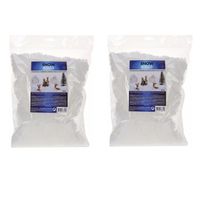 2x Zakjes kunstsneeuw/nepsneeuw sneeuwvlokken 50 gram