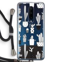 Cactusmotief: OnePlus 7 Pro Transparant Hoesje met koord