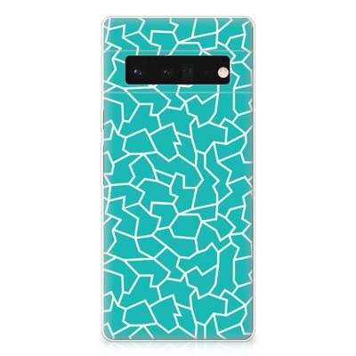 Google Pixel 6 Pro | Hoesje maken | Cracks Blue