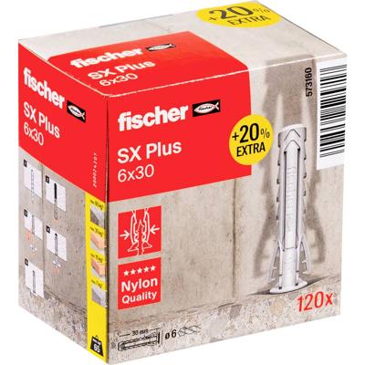 Fischer 573160 SX Plus Plug 30 mm 6 mm 120 stuk(s)