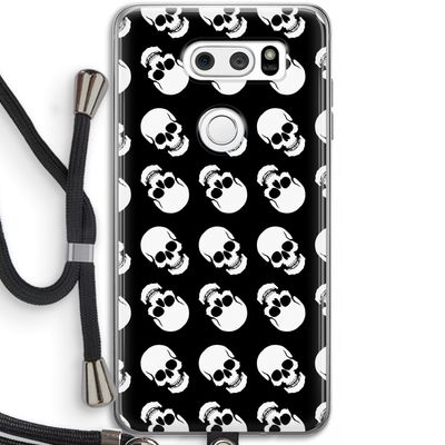 Musketon Skulls: LG V30 Transparant Hoesje met koord