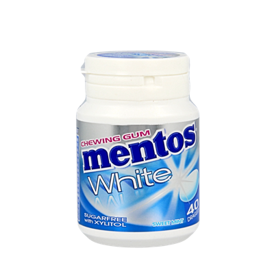 Mentos Gum sweetmint white pot 40 Stuks