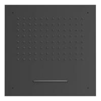 Hoofddouche Tres Loft | 50x50 cm | Met waterval | Vierkant | Zwart mat