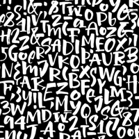 Zwart en wit behang letters Zwart en wit behang letters