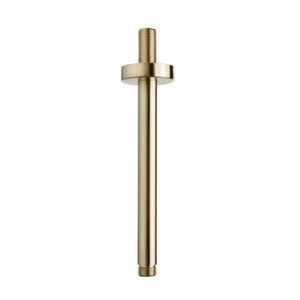 Luxe Douche-Arm Wiesbaden Rond Plafondbevestiging 20 cm Geborsteld Messing Goud