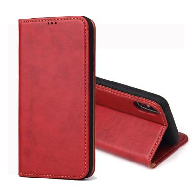 Dermis textuur PU horizontale Flip lederen case voor iPhone XS Max met houder & kaartsleuven & portemonnee (rood)