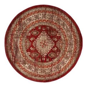 Interieur05 Vloerkleed Vintage Aila Rood|oranje Rond 120cm