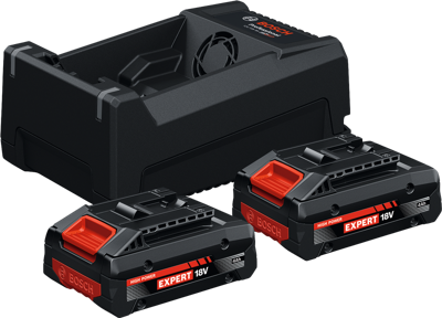 Bosch Blauw Accu Starterset EXBA 18V-40 | 2x EXBA18V-40 + Lader GAL 12V/18V-80 - 1600A0373J