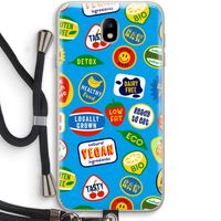 Fruitsticker: Samsung Galaxy J7 (2017) Transparant Hoesje met koord