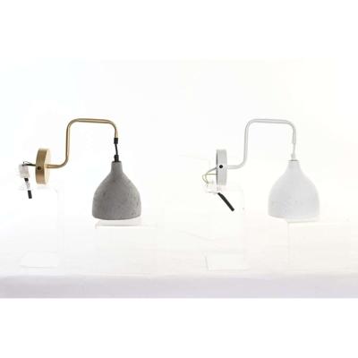 Muurlamp DKD Home Decor 14 x 27 x 26 cm Metaal Cement Donker grijs 220 V 50 W Modern (2 Stuks)