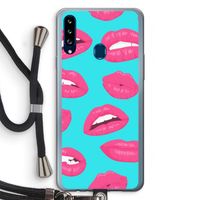 Bite my lip: Samsung Galaxy A20s Transparant Hoesje met koord