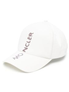 Moncler casquette à logo imprimé - Blanc