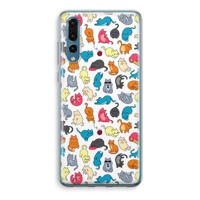 Kleurrijke katten: Huawei P20 Pro Transparant Hoesje