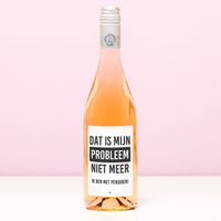 Wijnfles Pensioen Niet Mijn Probleem - Rosé (Blush Rosé)