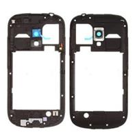 Midden Frame Bazel terug plaat huisvesting Camera Lens paneel voor Galaxy SIII mini / i8190(Black)