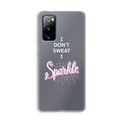 Sparkle quote: Samsung Galaxy S20 FE / S20 FE 5G Transparant Hoesje