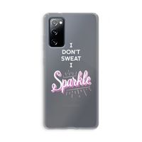 Sparkle quote: Samsung Galaxy S20 FE / S20 FE 5G Transparant Hoesje