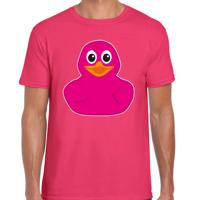 Verkleed T-shirt heren - eend - roze - Carnaval/themafeest