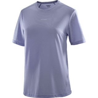 Salomon Shakeout core ss tee dames - BLAUW - Dames