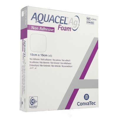 Aquacel Ag Foam Non Adhesief 15x15cm 5