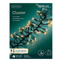 Led cluster 19 meter 2040 LED zwart/duo Lumineo - Lumineo