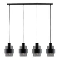 Freelight Hanglamp Chiasso 4 lichts L120 cm zwart