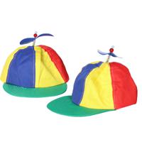 Helikopterpetten - 2x - propeller - gekleurd - voor volwassenen - polyester - propellerpet