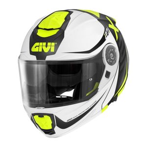 GIVI X.27 Dimension Mat, Systeemhelm, Wit -Zwart-Geel