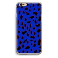 Blue Leopard: iPhone 6 / 6S Transparant Hoesje