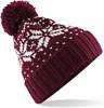 Beechfield CB456 Fair Isle Snowstar® Beanie - Burgundy/White - One Size