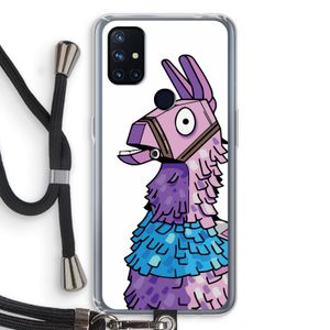 Lama: OnePlus Nord N10 5G Transparant Hoesje met koord