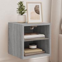 Tv-wandmeubels met LED 2 st 30x28,5x30 cm grijs sonoma eiken