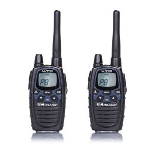 Midland G7 PRO twee-weg radio 8 kanalen 446.00625 - 446.09375 MHz Zwart