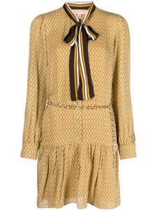 Michael Michael Kors robe mi-longue ceinturée - Jaune