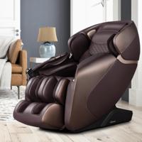 Hele Lichaam Massagesofa Zero Gravity SL Track Massagestoel met Verwarming & Luchtcompressie Bruin