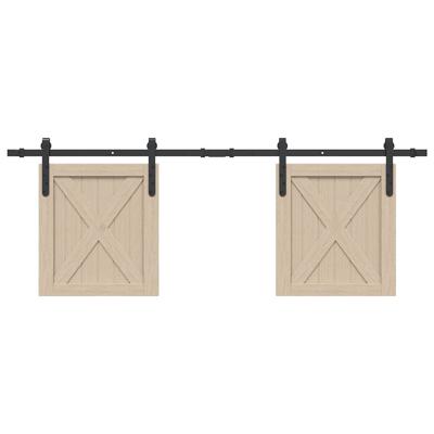 VidaXL Ophangset voor schuifdeur 152 cm koolstofstaal