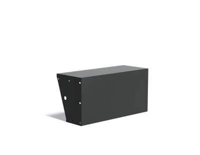 Keerwand aluminium recht 100x40x50cm. brede bovenrand