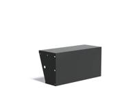 Keerwand aluminium recht 100x40x50cm. brede bovenrand