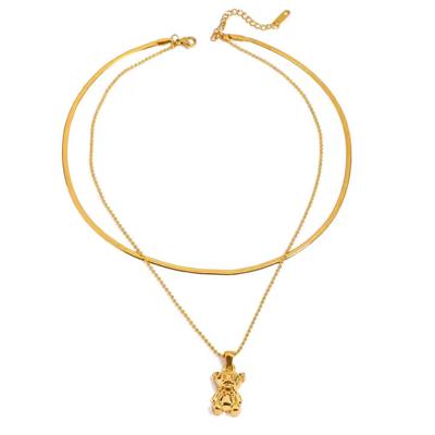 Dubbele Ketting met Teddybeer
